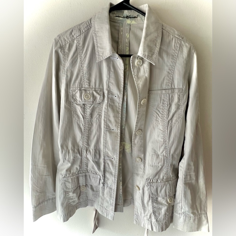 Eddie Bauer Beige Utility Jacket NWOT